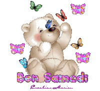 Gif animé Bon samedi ours blanc